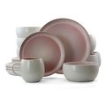 Fastfood 16 Piece Mocha Muave Luxurious Stoneware Dinnerware with Complete Set - Purple, Set of 4 FA1668523